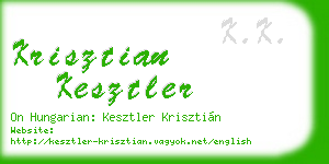 krisztian kesztler business card